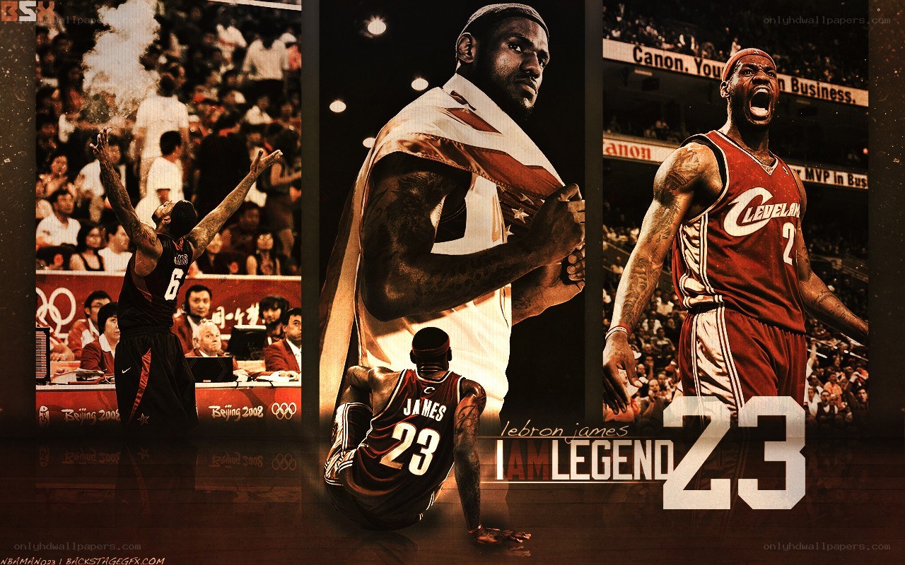 LeBron James legend collage