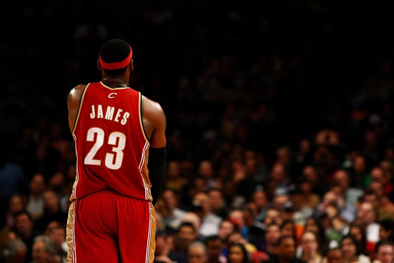 LeBron James on court