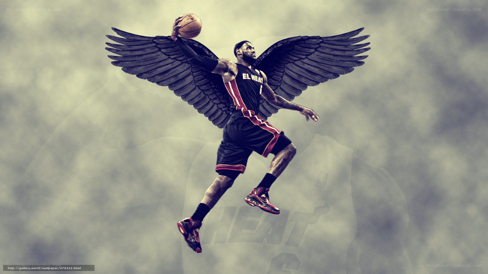 LeBron James with wings