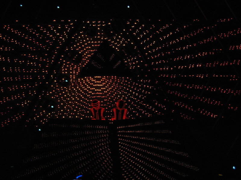 LED light display at concert