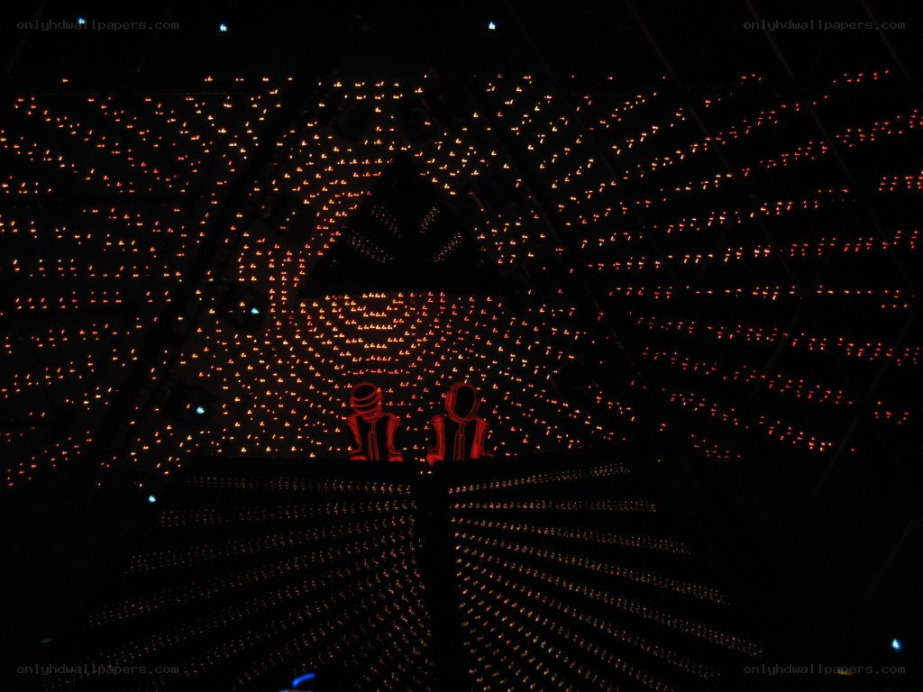 LED light display at concert