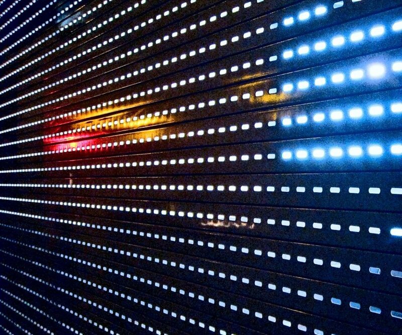 LED light display at night