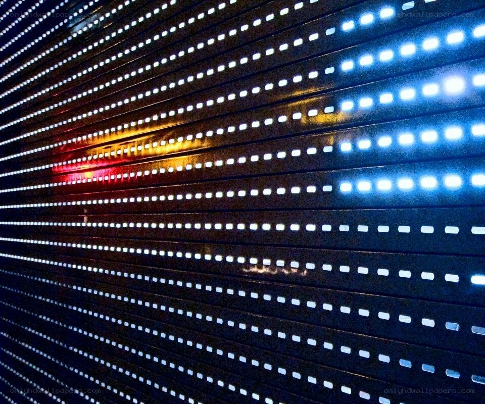 LED light display at night