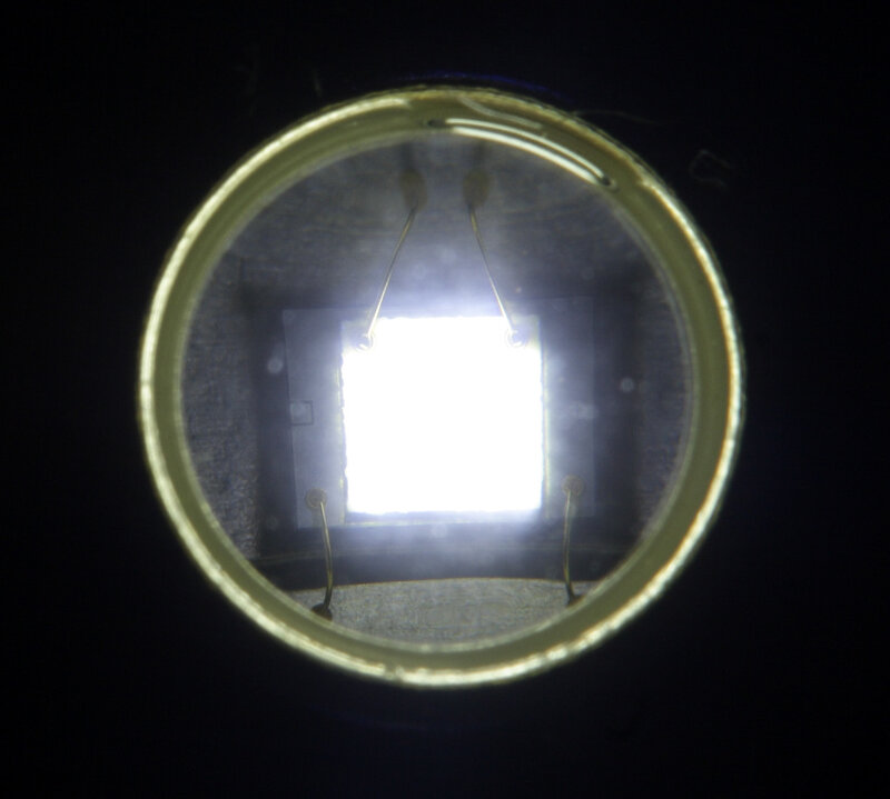LED light source in a housing