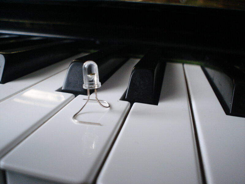 LED on piano keys