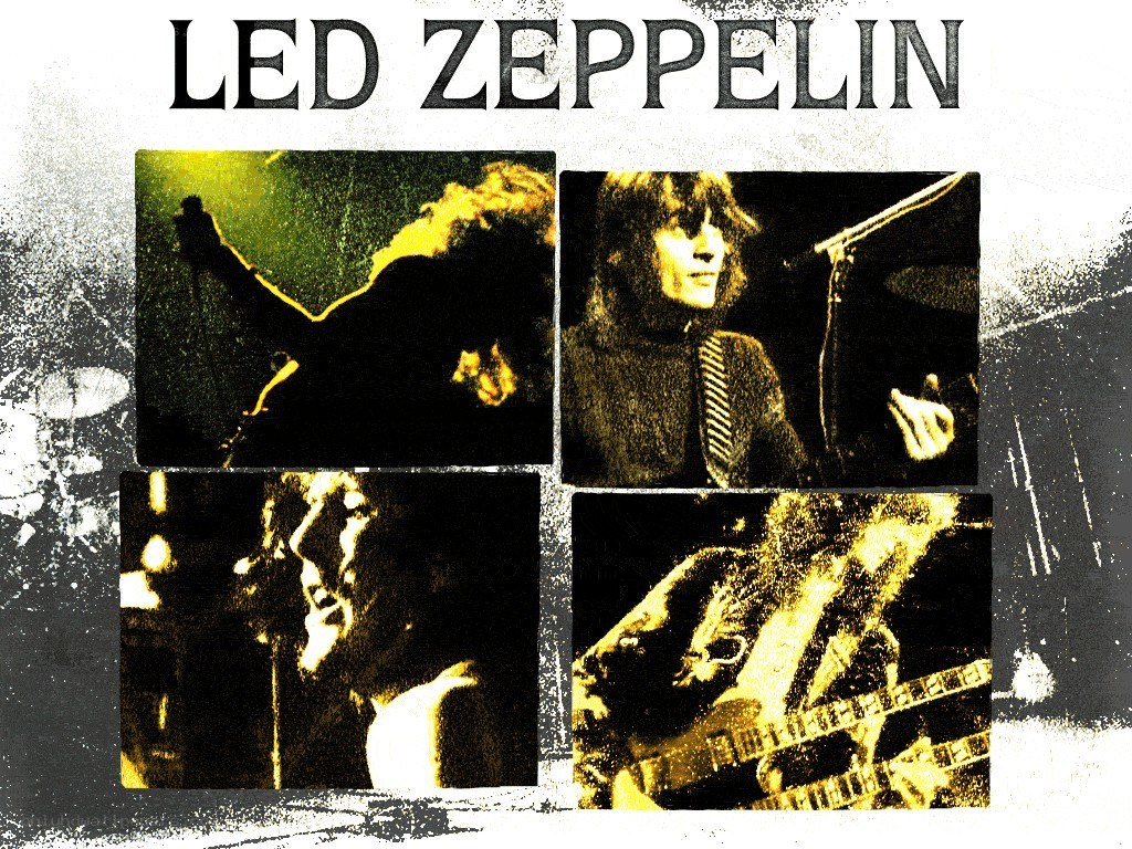 Led Zeppelin band collage
