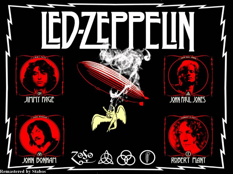 Led Zeppelin Band Members — Black, Dramatic