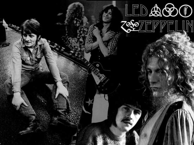 Led Zeppelin band photo collage