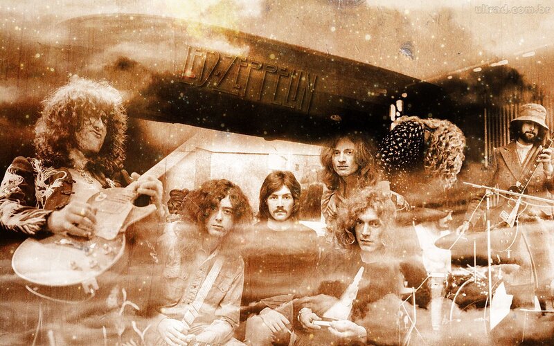 Led Zeppelin band photo collage