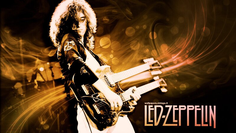 Led Zeppelin guitarist in action