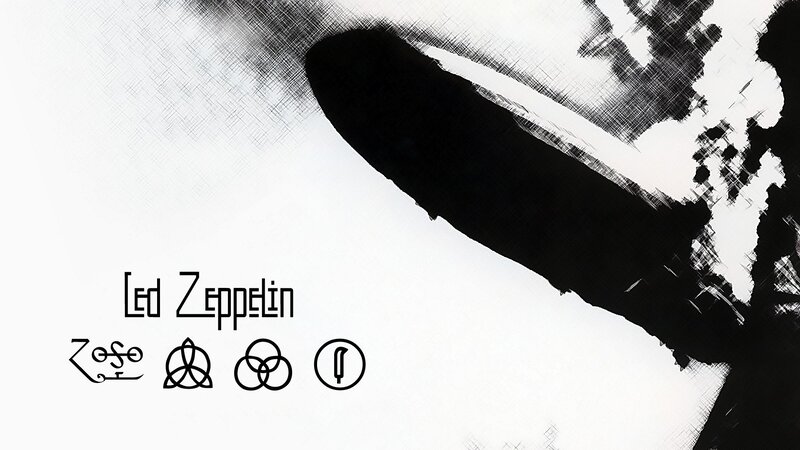 Led Zeppelin Logo — Black, Dramatic, Illustration