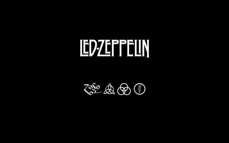 Led Zeppelin Logo — Black, Minimalist