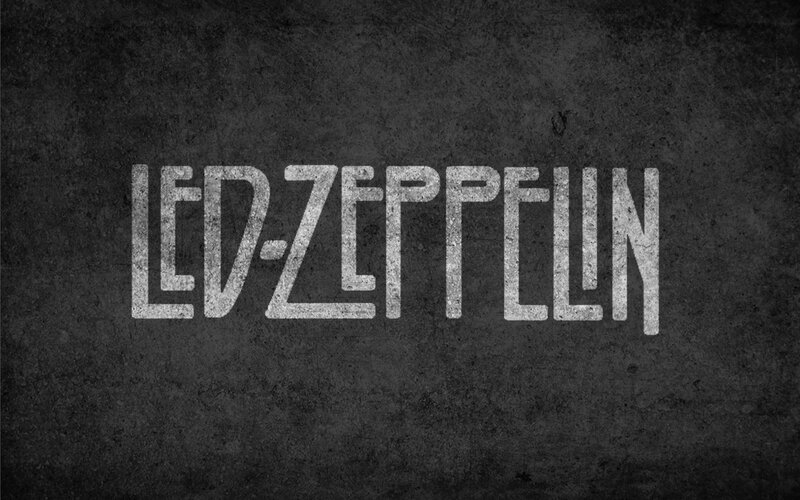 Led Zeppelin logo on textured background