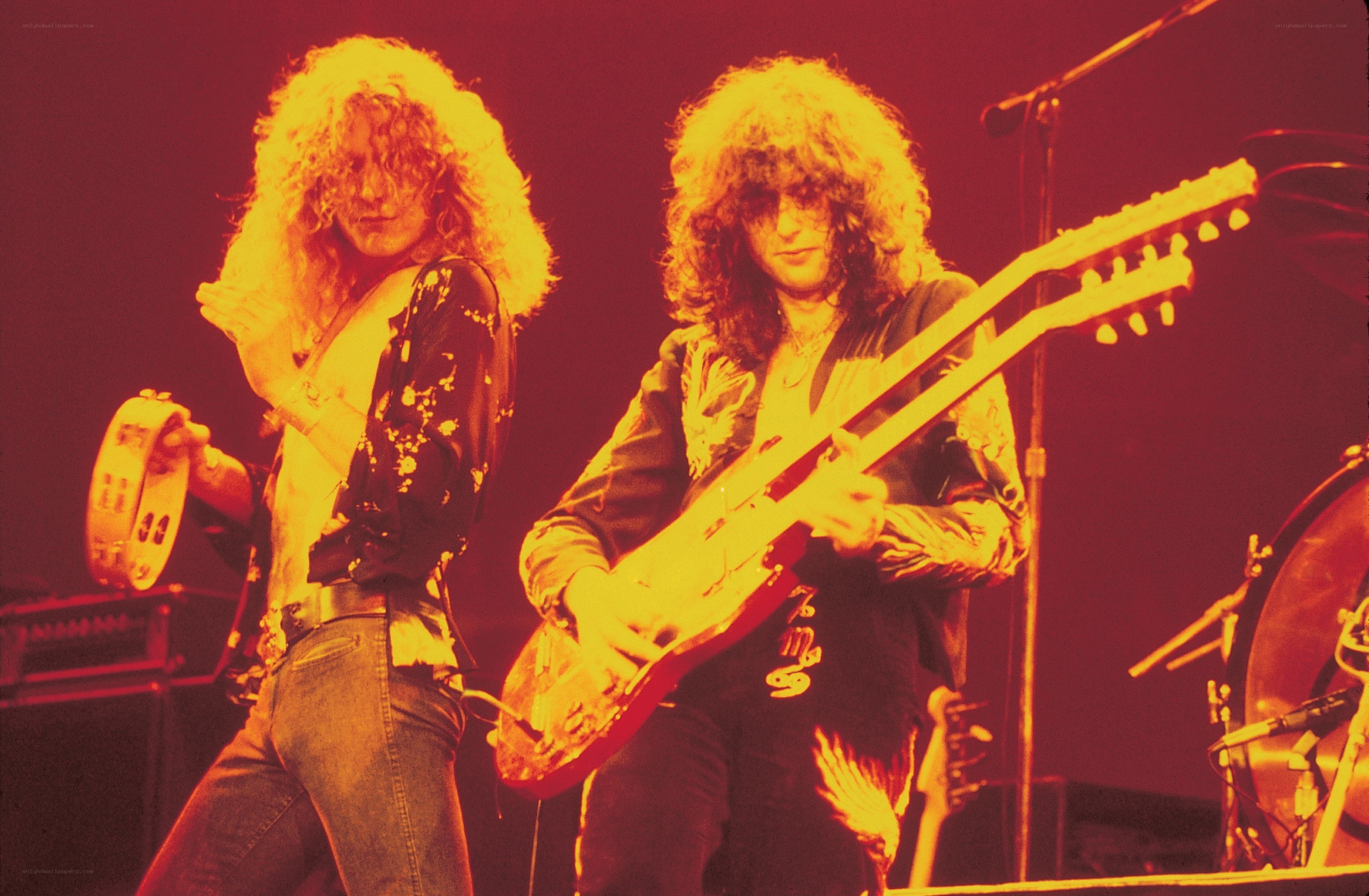 Led Zeppelin on stage