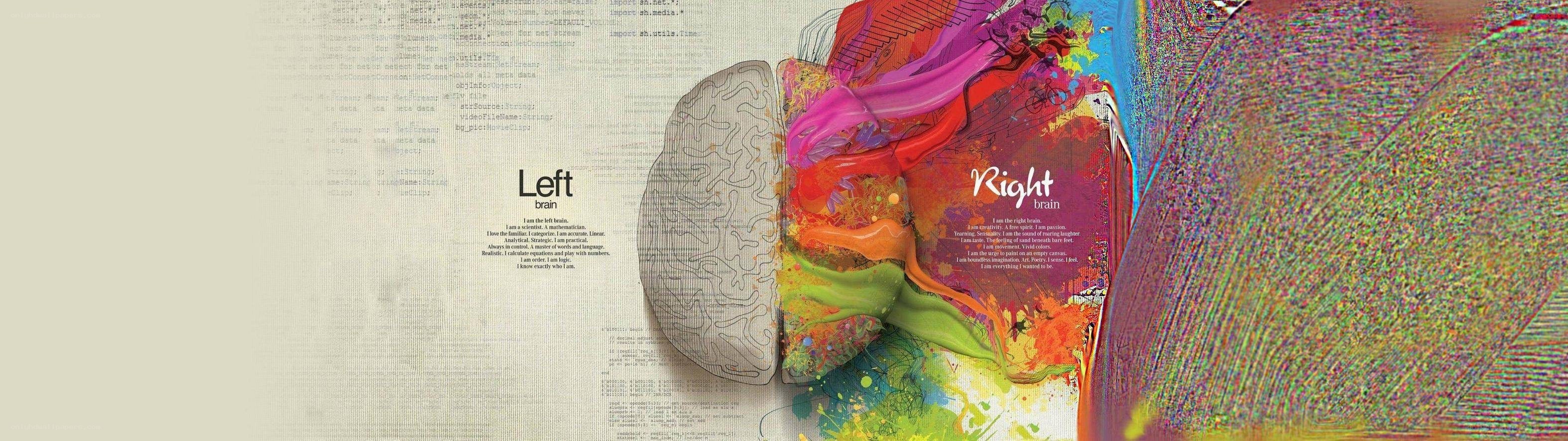 Left and right brain illustration