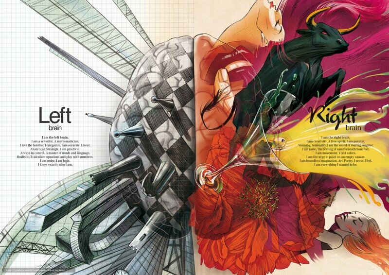 Left and Right Brain Illustration