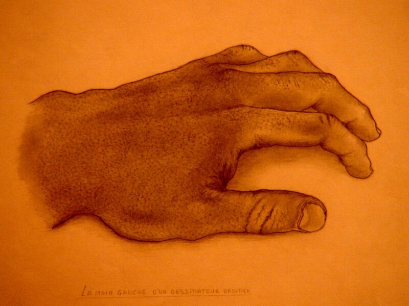 left hand of a draftsman