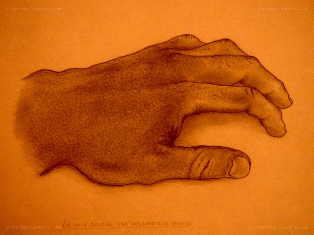 left hand of a draftsman