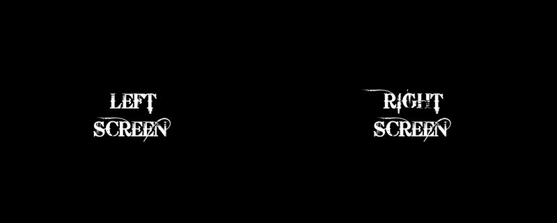 left screen right screen text
