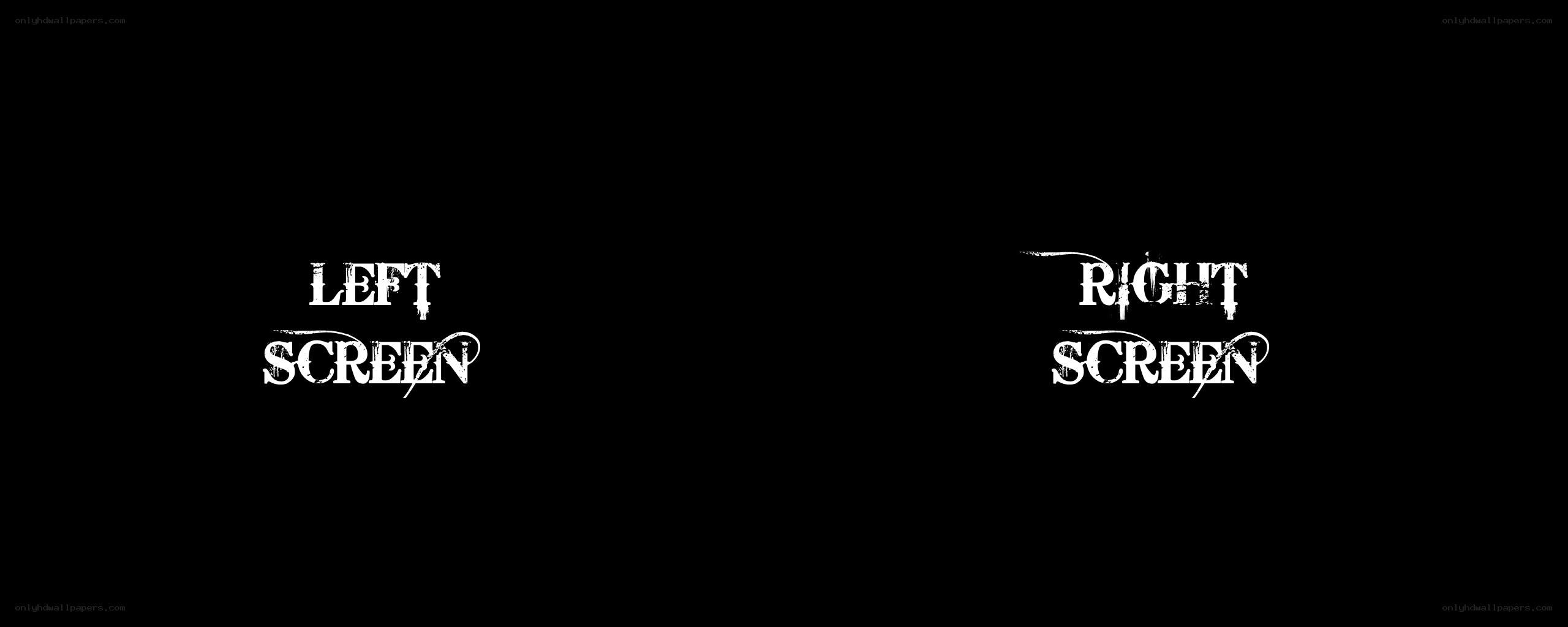 left screen right screen text