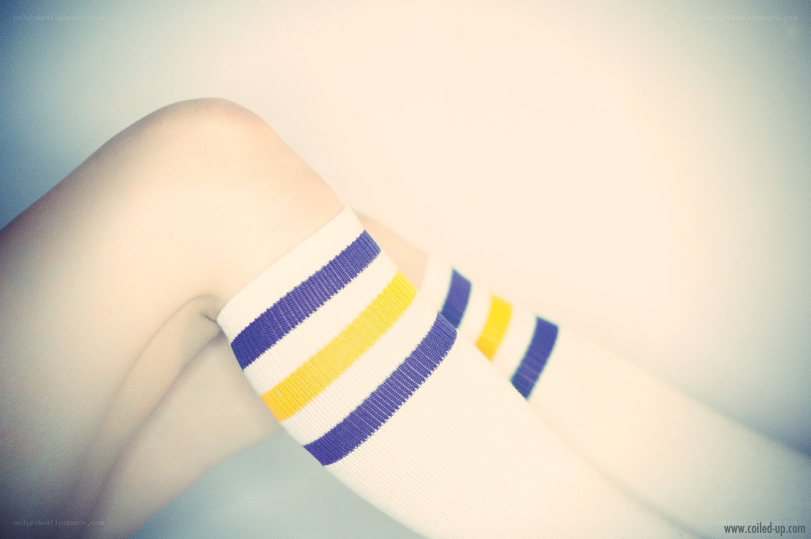 leg with striped socks