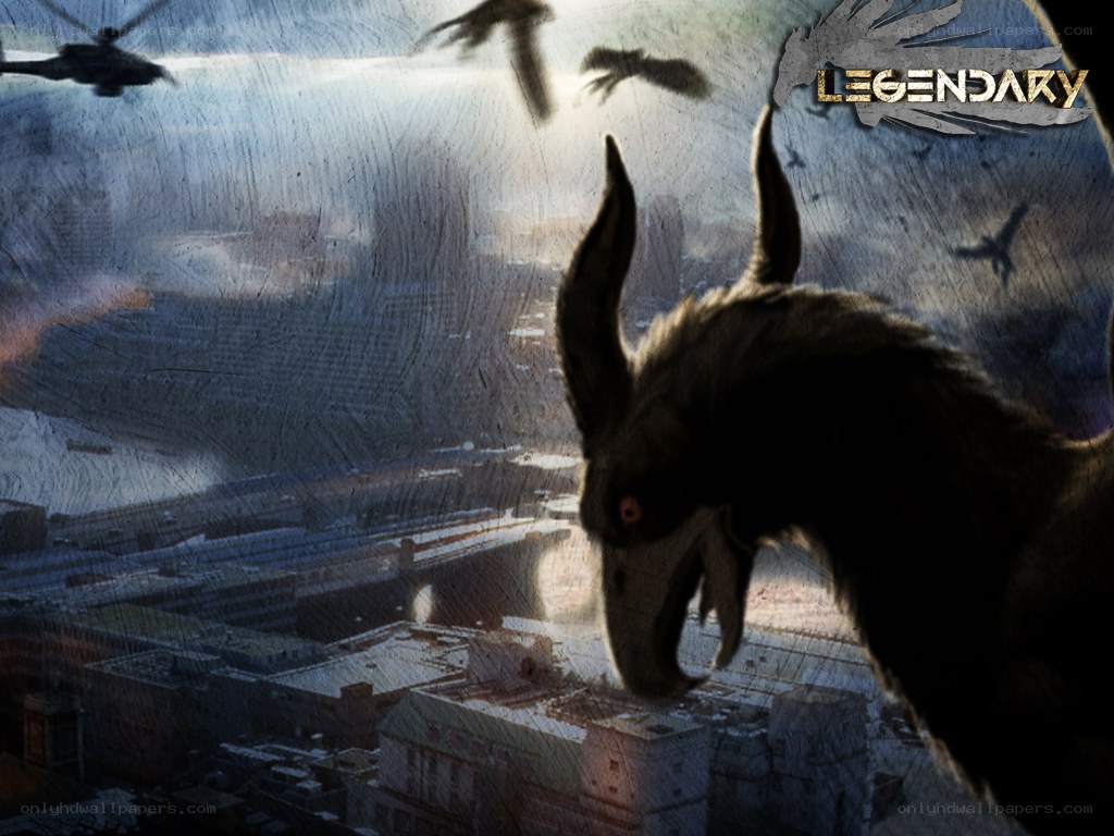 legendary monster over city