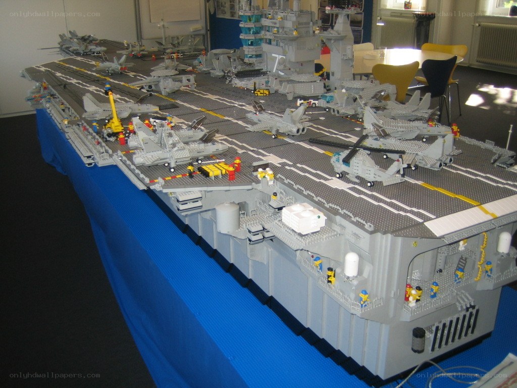Lego aircraft carrier model