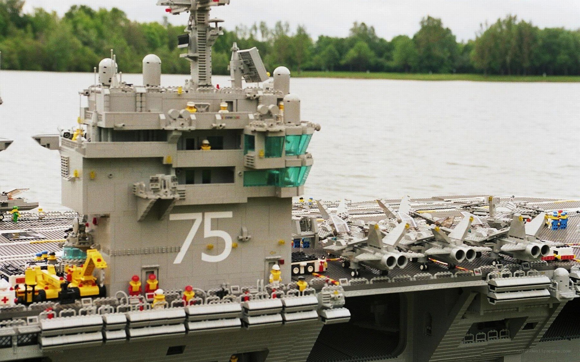 Lego aircraft carrier model