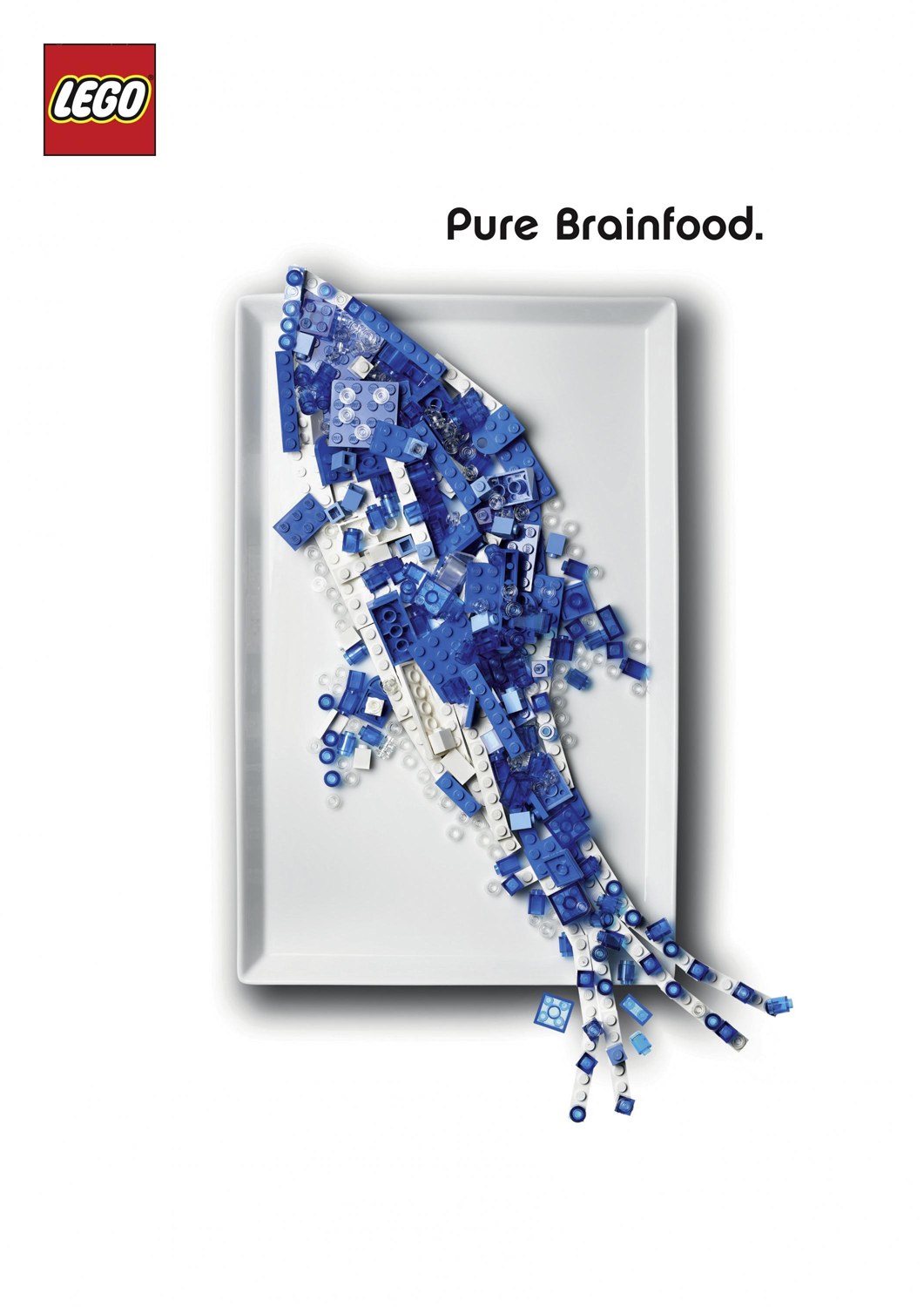 Lego art on a plate