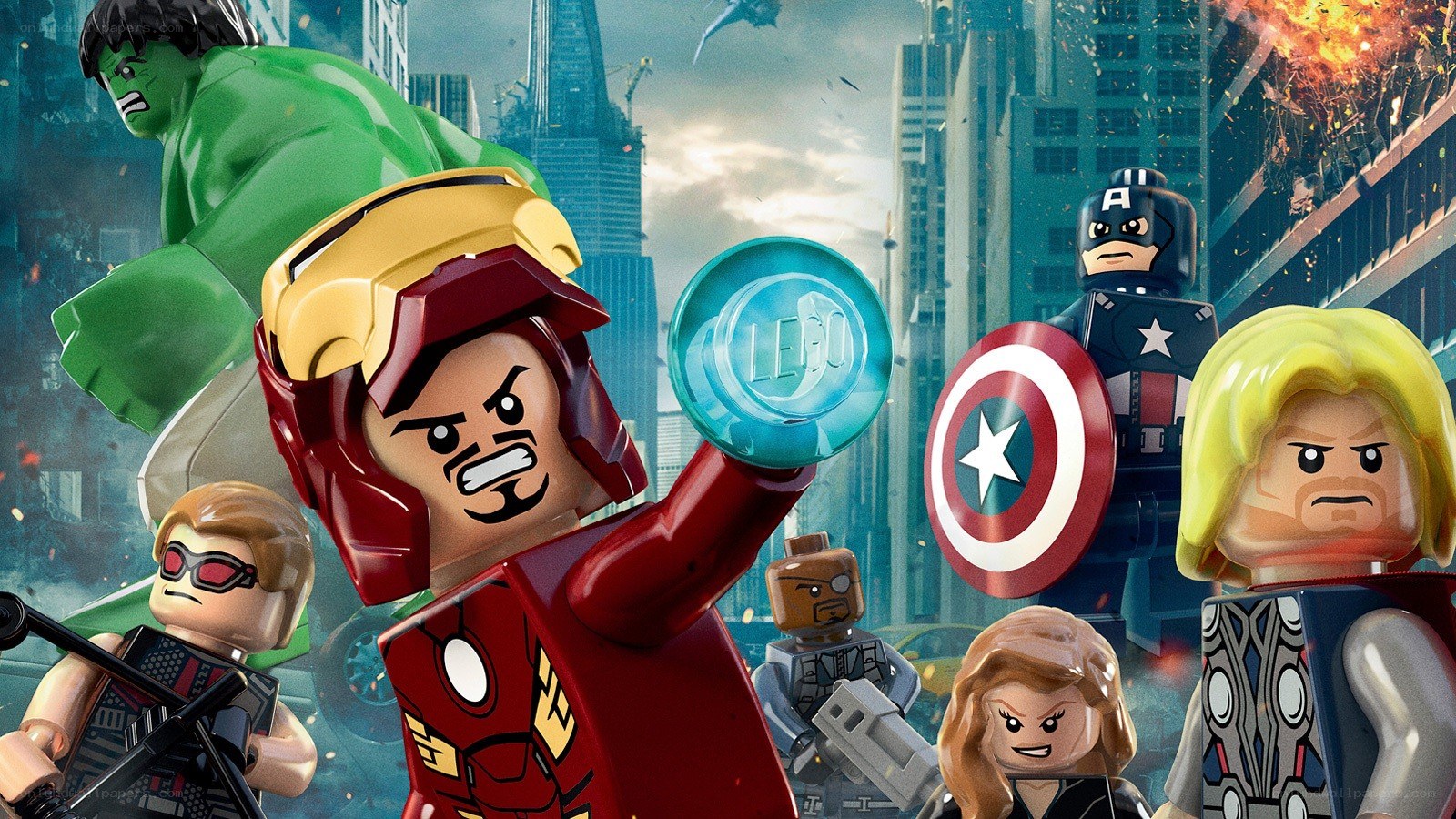 Lego Avengers in action