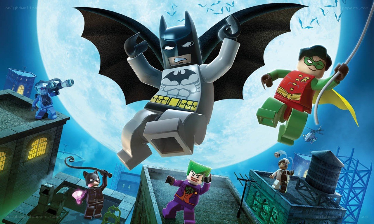 Lego Batman and Robin in action