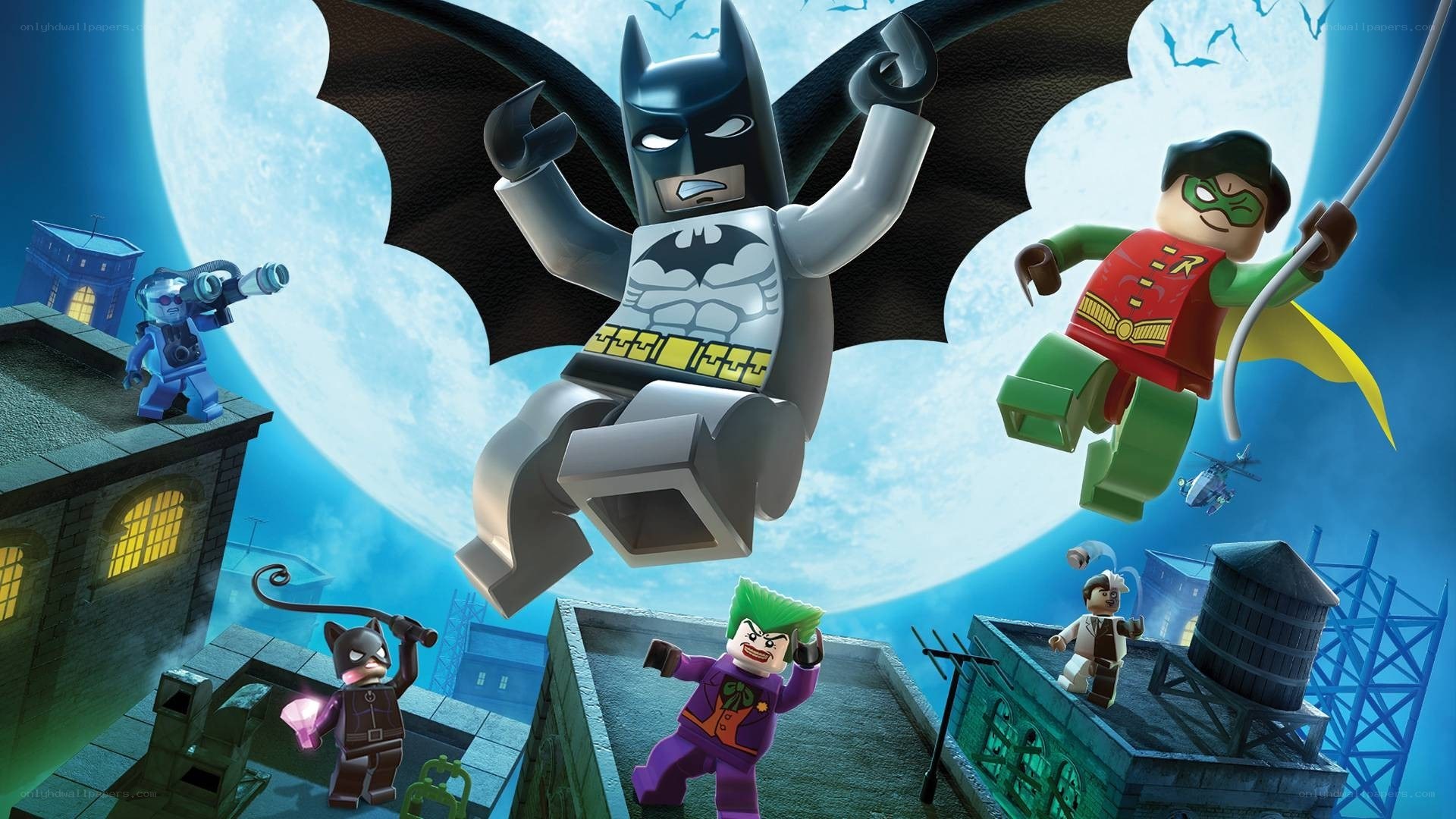 Lego Batman and Robin in action