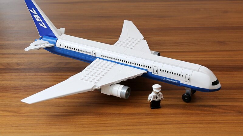 Lego Boeing 767 Model — White