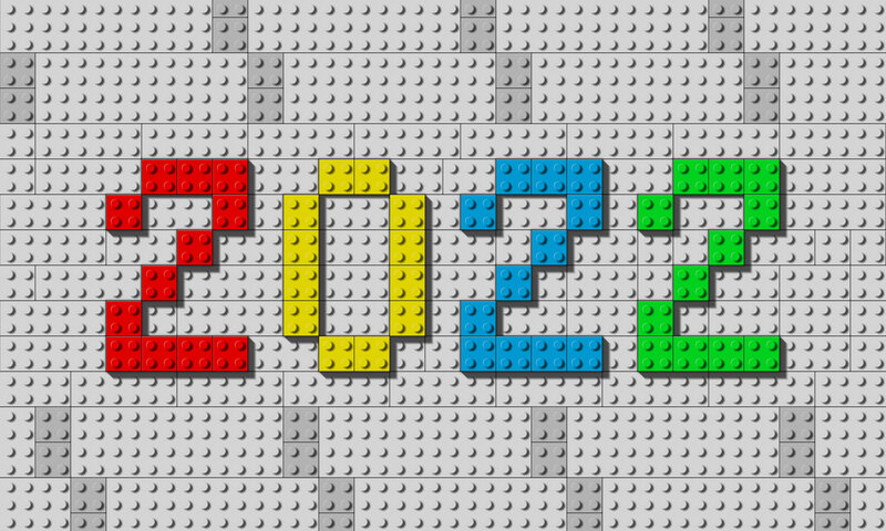 LEGO Bricks Forming Numbers