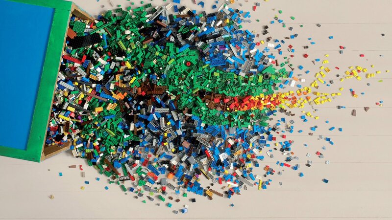 LEGO Bricks Spilling Out — Green
