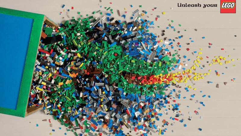 LEGO bricks spilling out