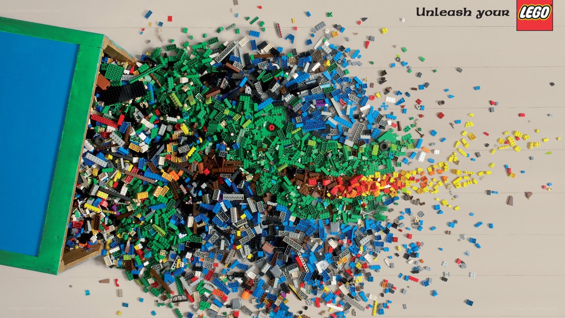 LEGO bricks spilling out
