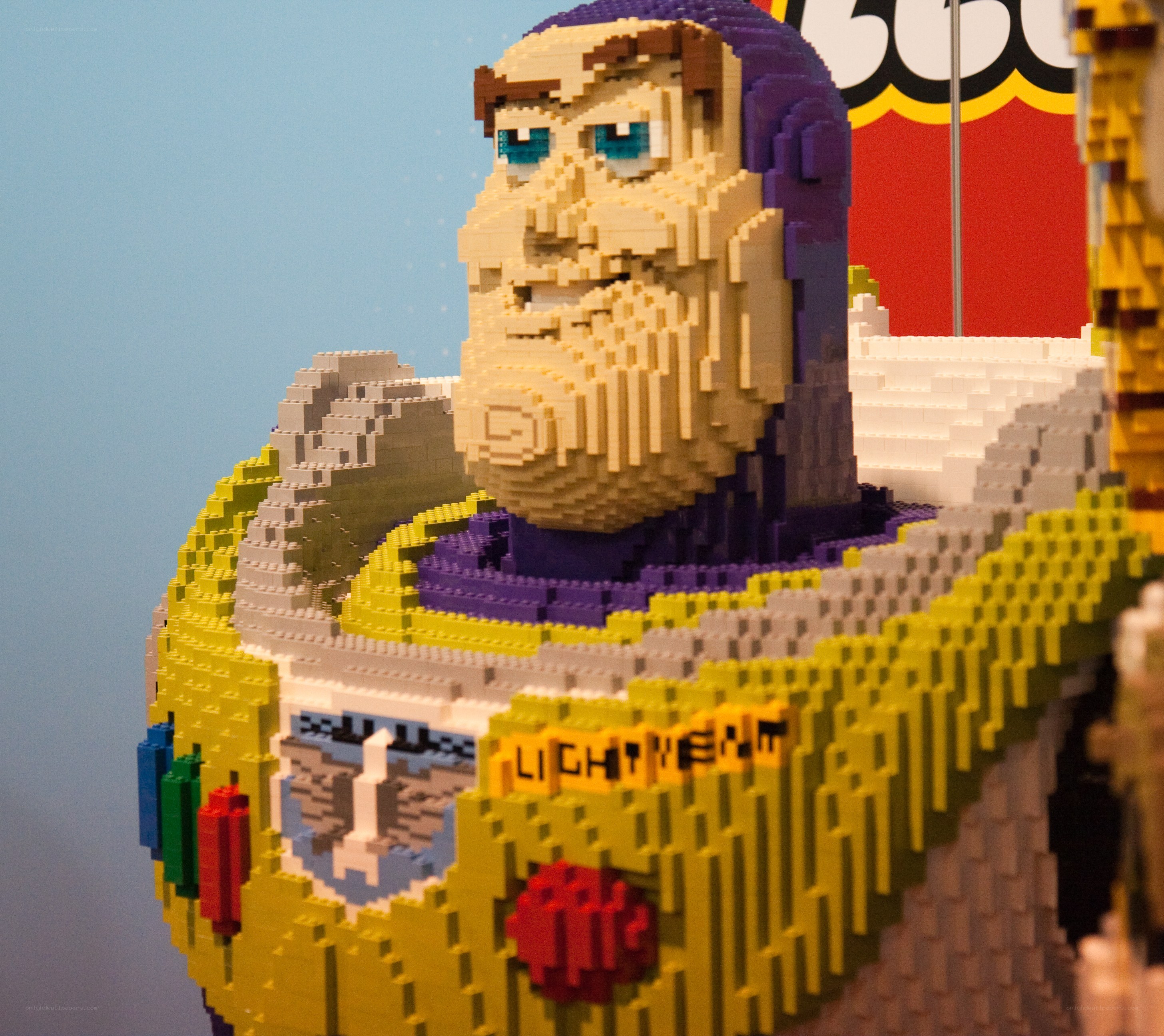 Lego Buzz Lightyear sculpture
