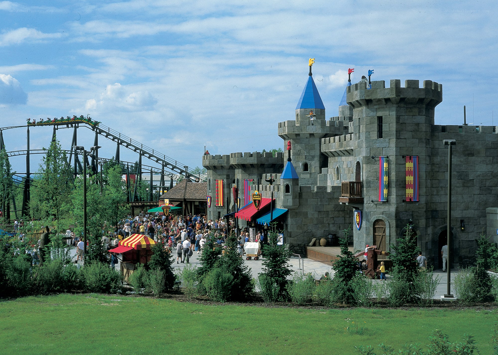 Lego castle and roller coaster