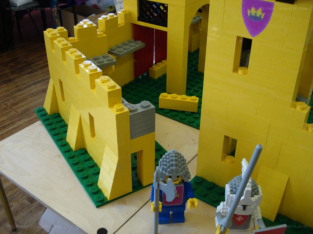 Lego castle with knights