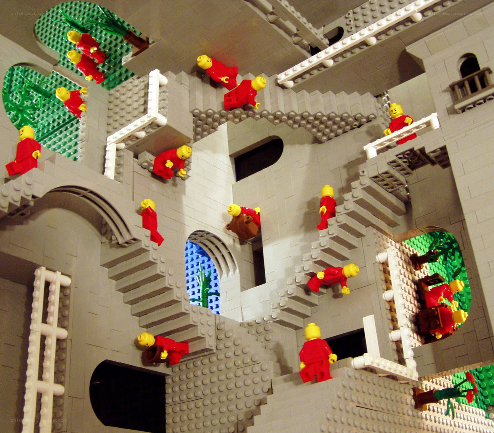 Lego castle with minifigures
