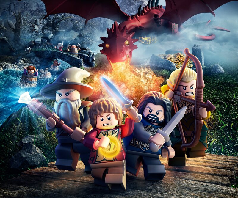 Lego Characters Fighting Dragon