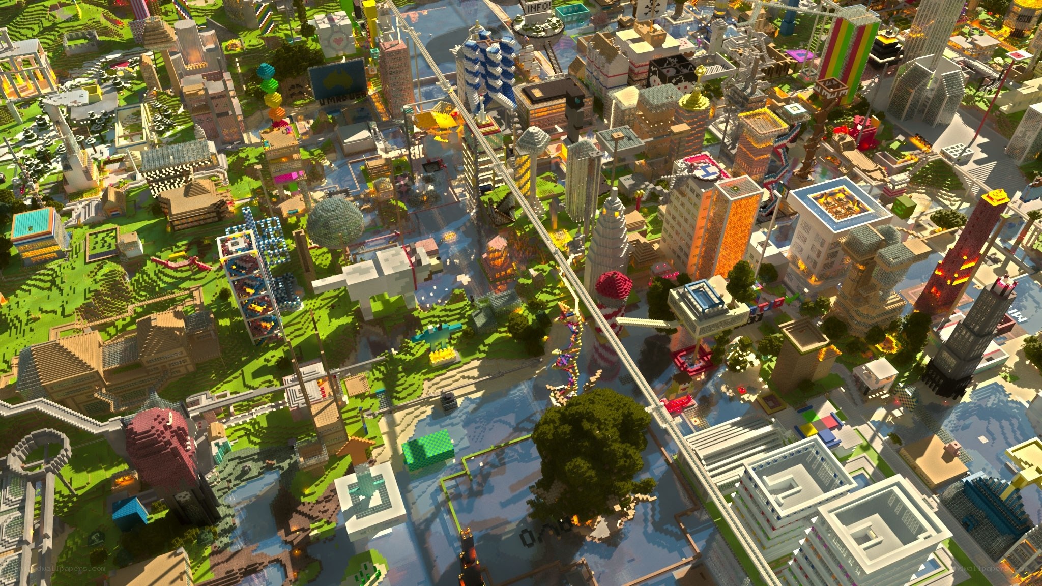 Lego city aerial view