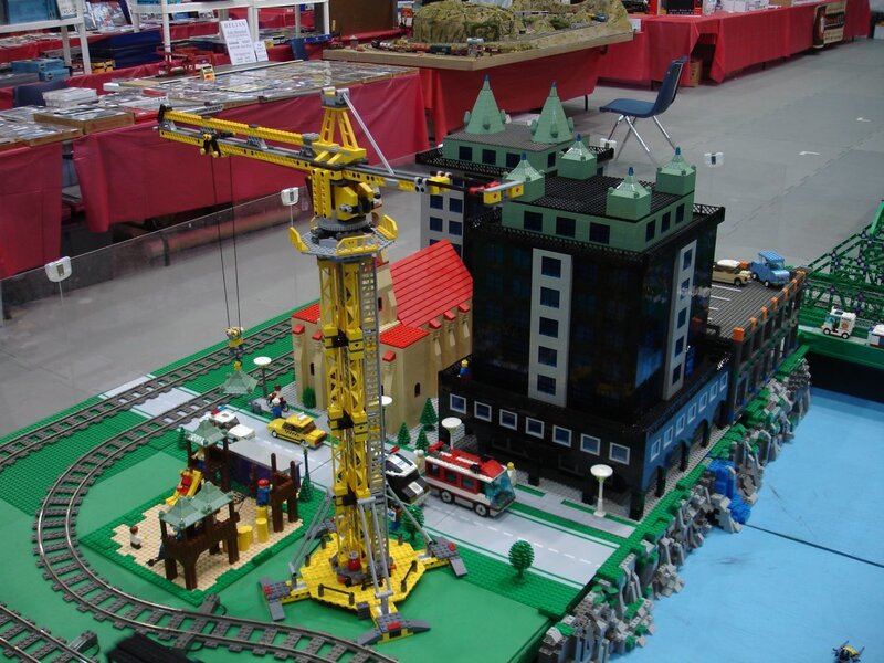 Lego city construction scene