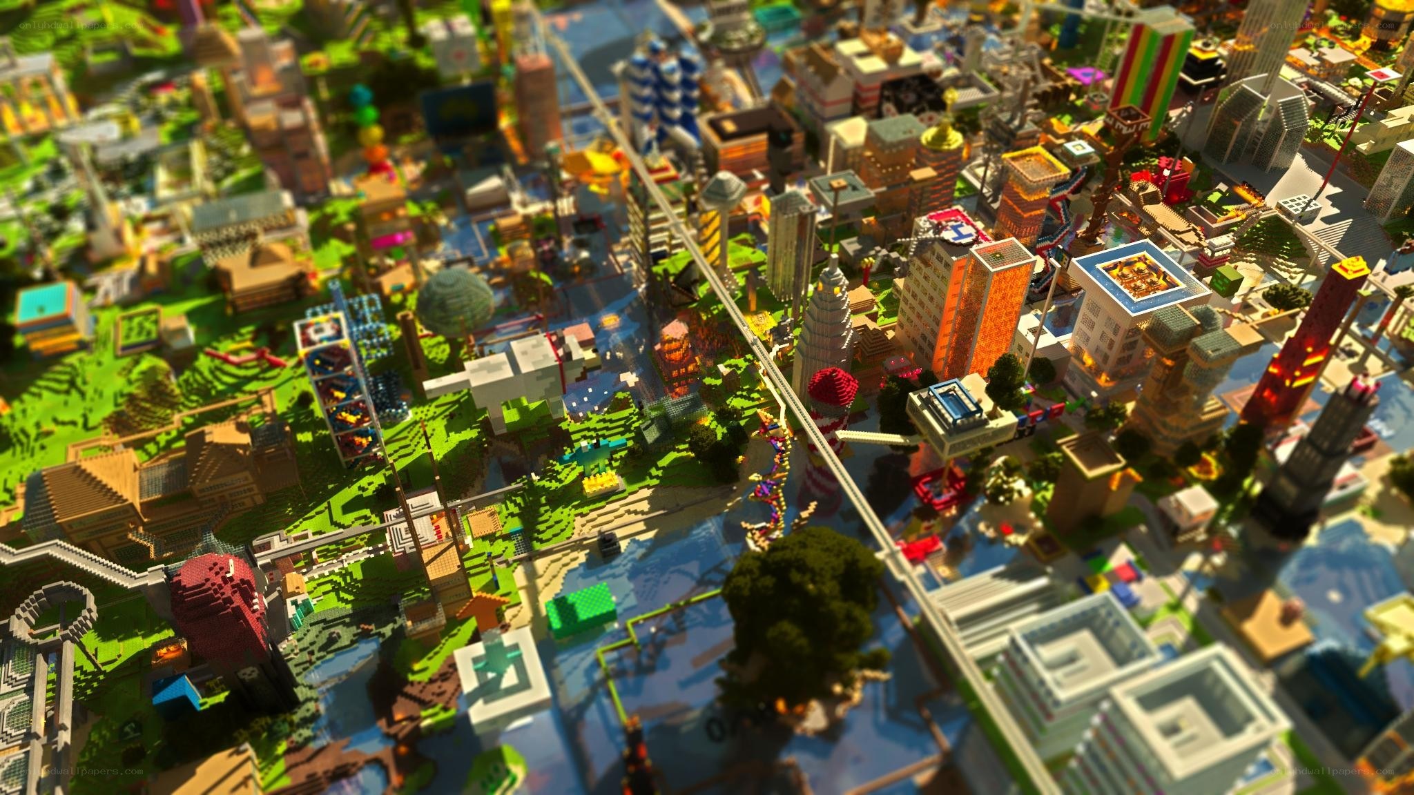 Lego city from above