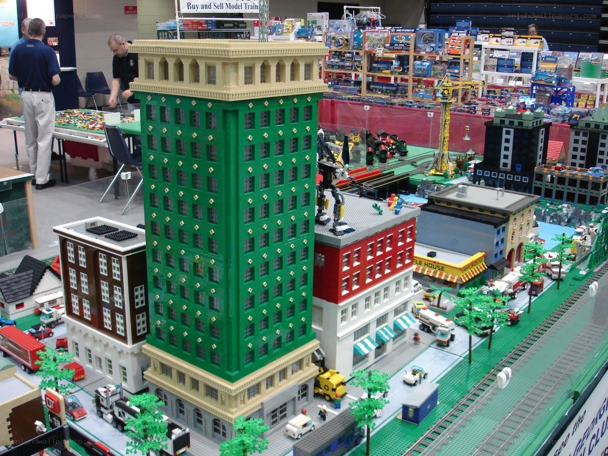 Lego city model display