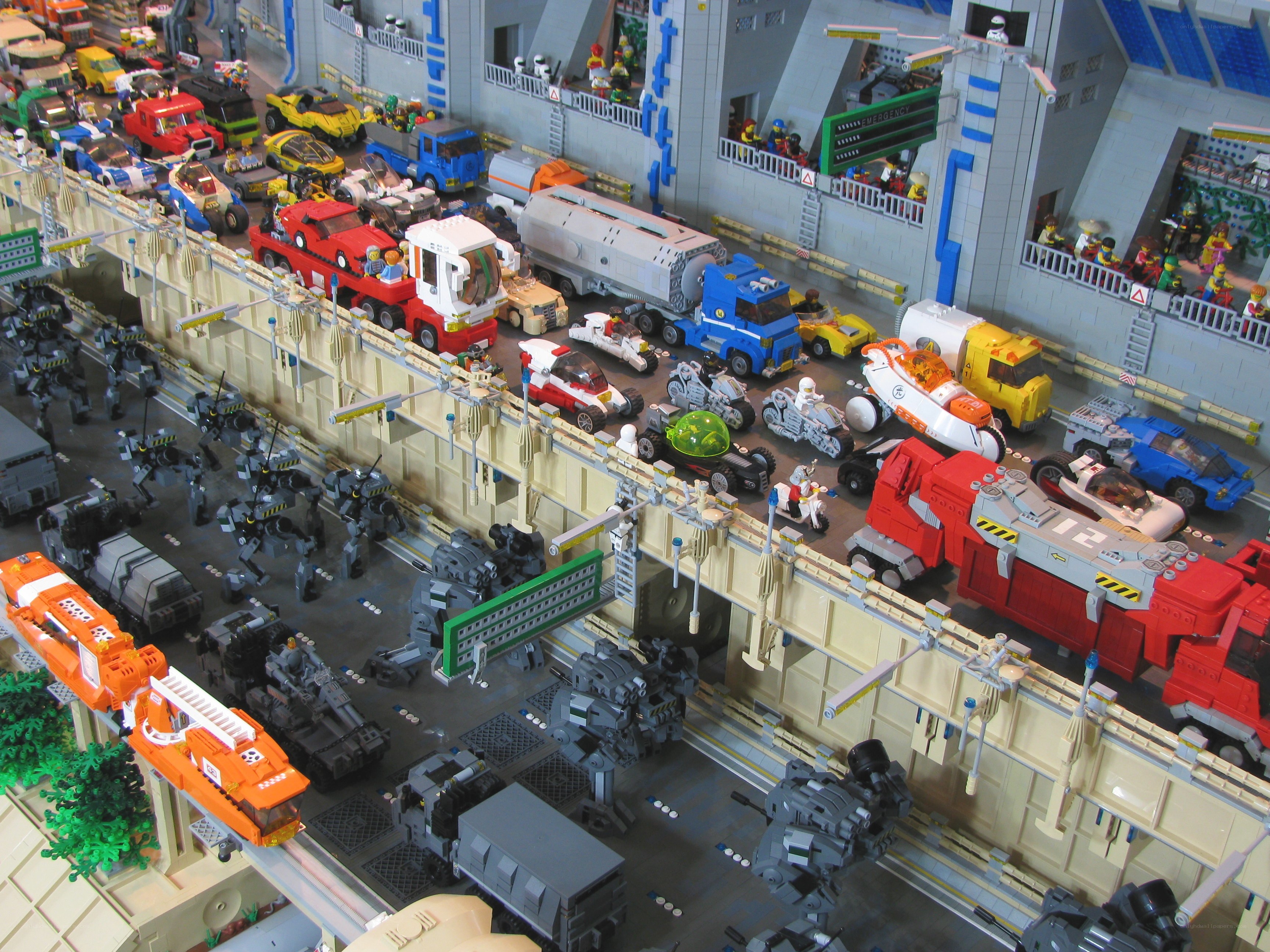 Lego city traffic scene