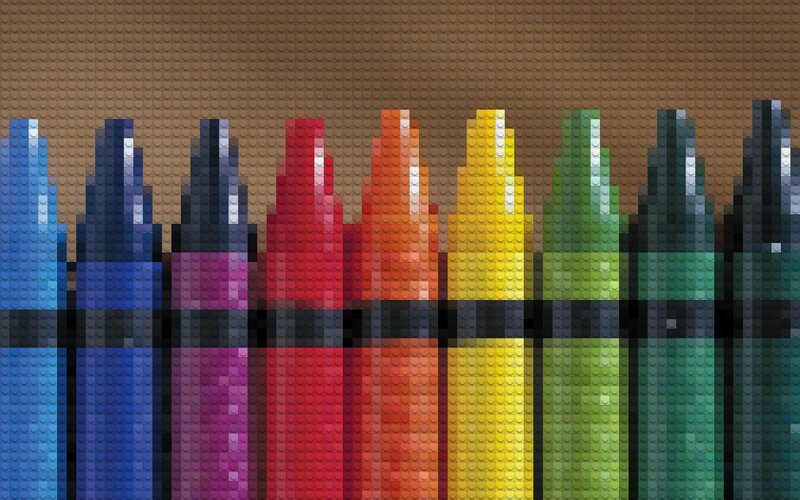 Lego crayon art