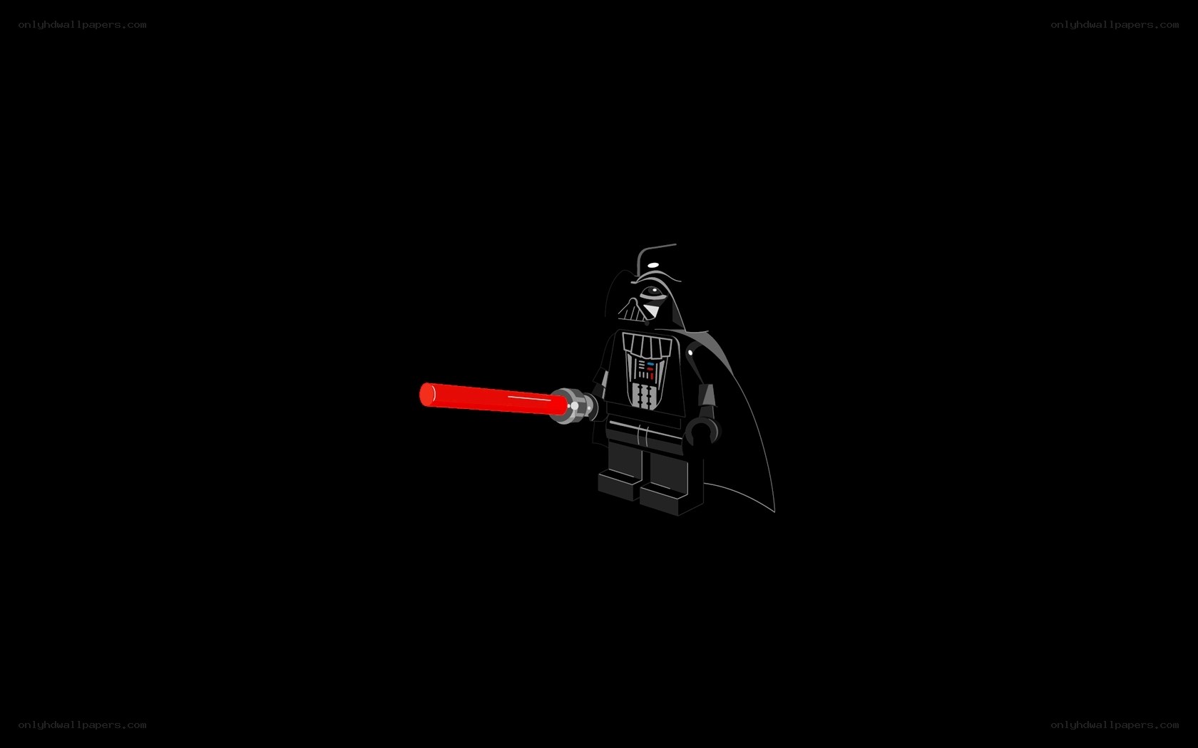 Lego Darth Vader with lightsaber