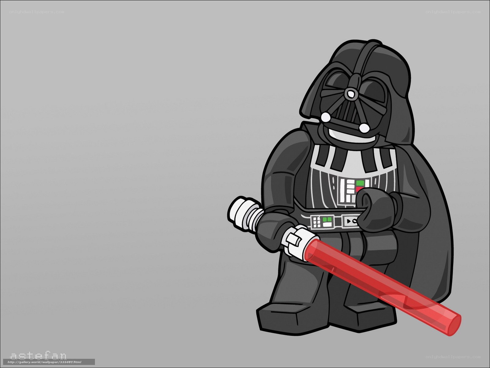 Lego Darth Vader with lightsaber